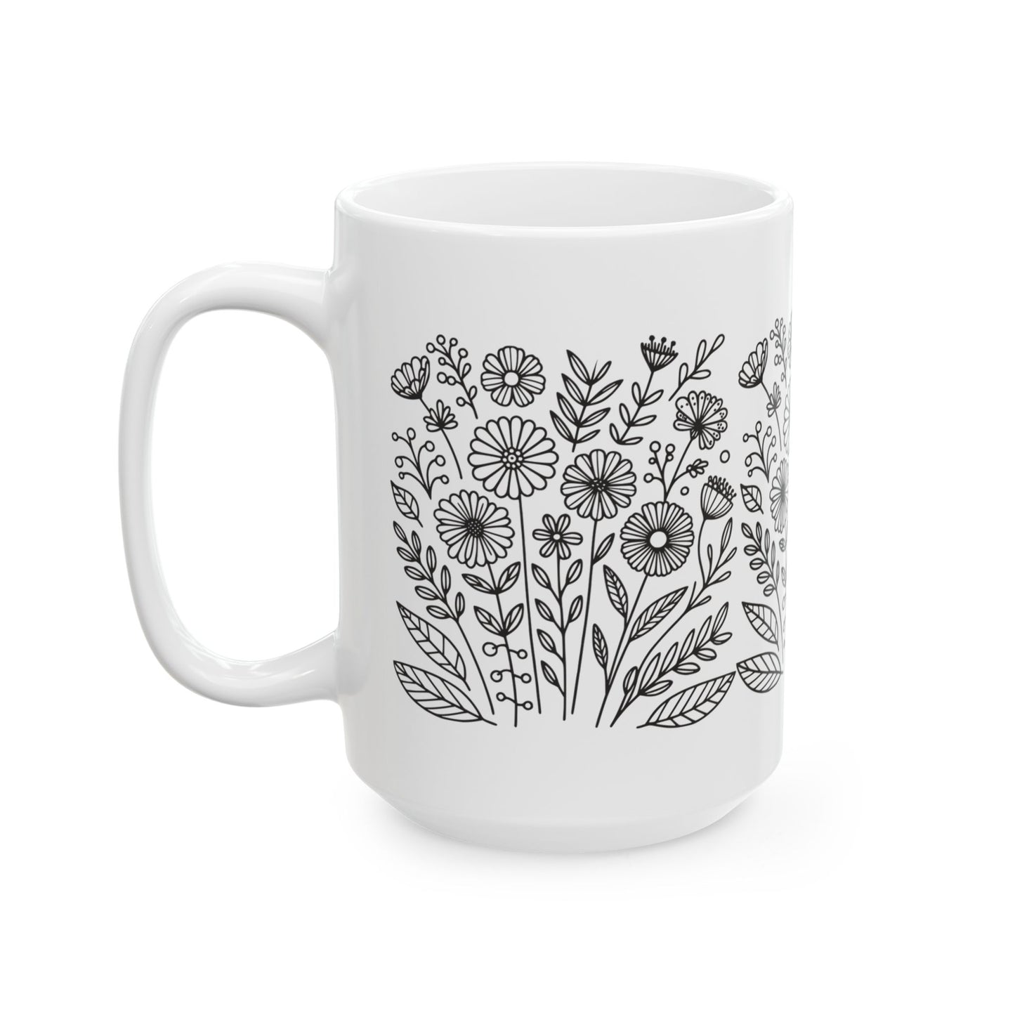 Butterfly Floral Ceramic Mug
