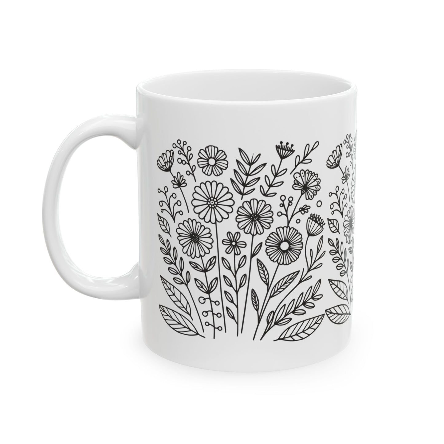 Butterfly Floral Ceramic Mug